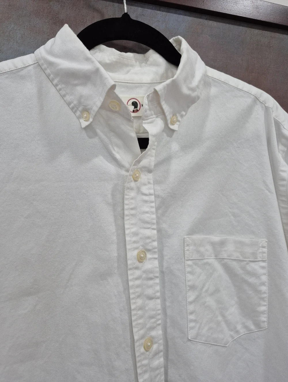 Duck Head Long Sleeve Oxford Shirt, Mens Large, White - Picture 6 of 9